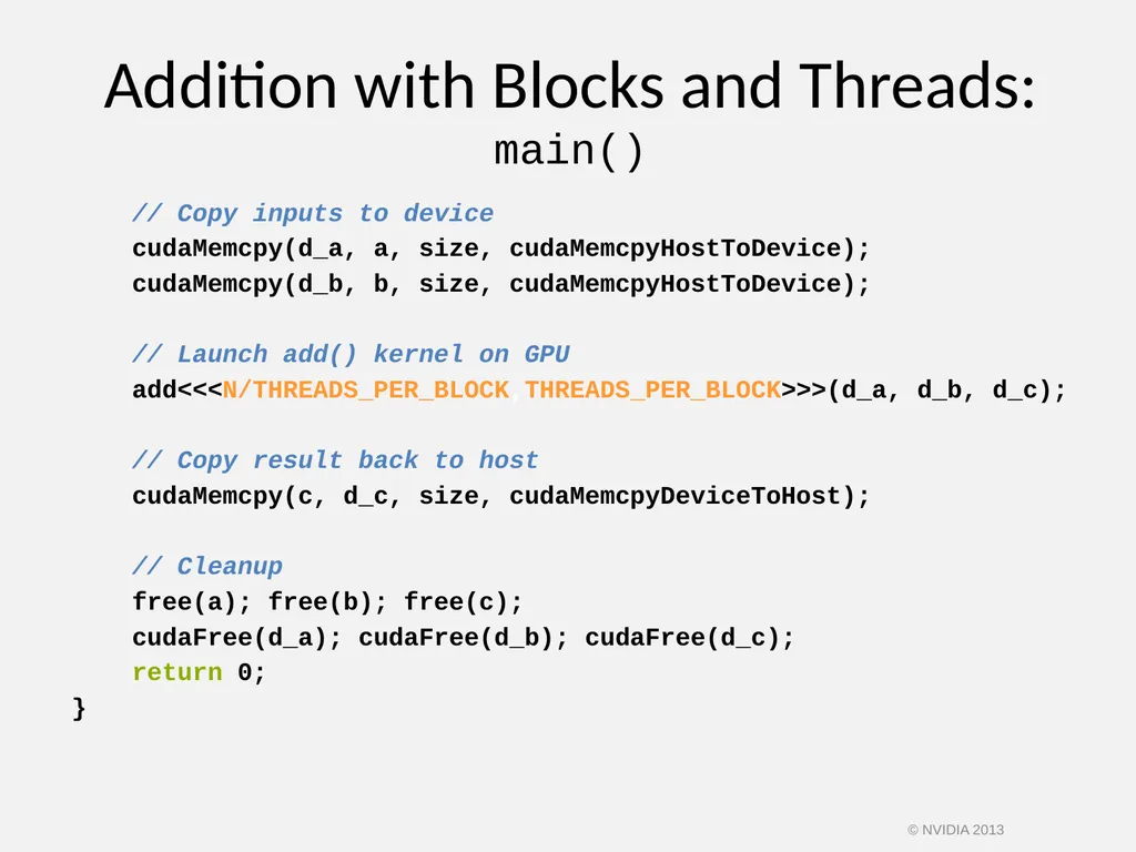 CUDA C/C++ BASICS NVIDIA Corporation © NVIDIA 2013 - slide 43 of 67