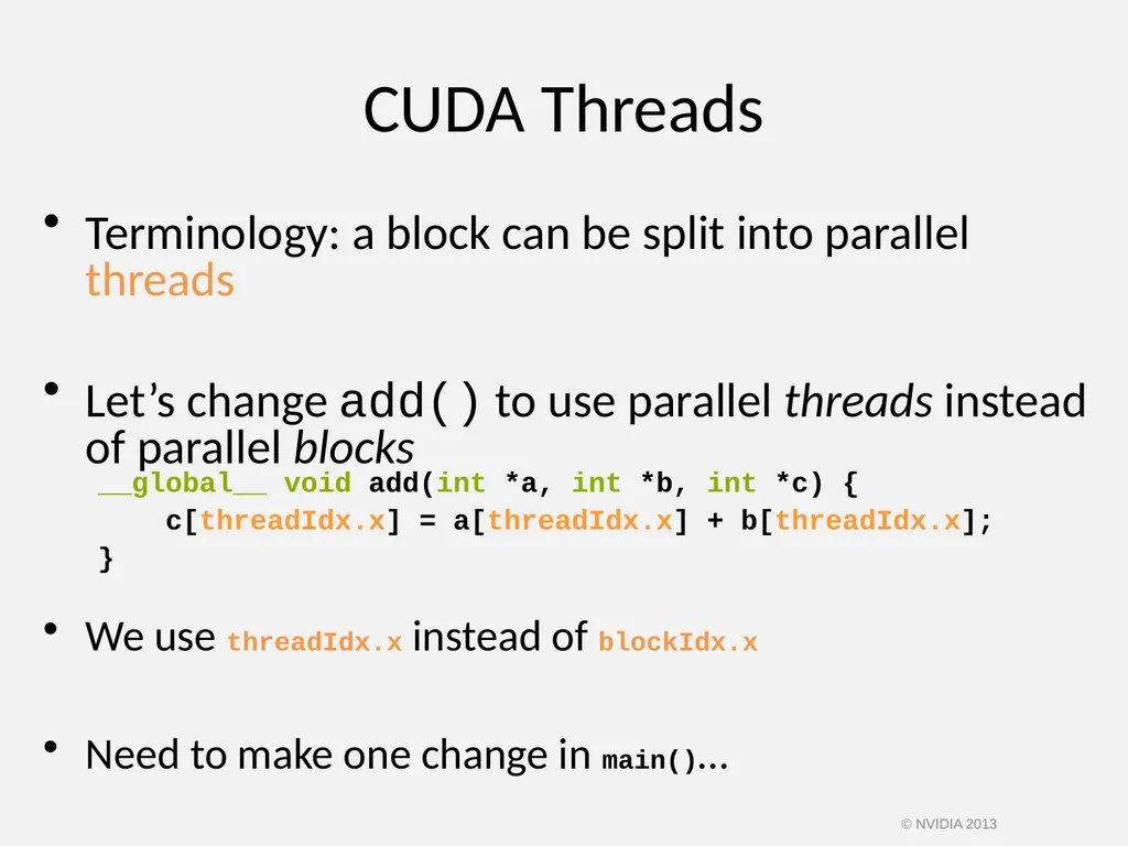 CUDA C/C++ BASICS NVIDIA Corporation © NVIDIA 2013 - slide 34 of 67