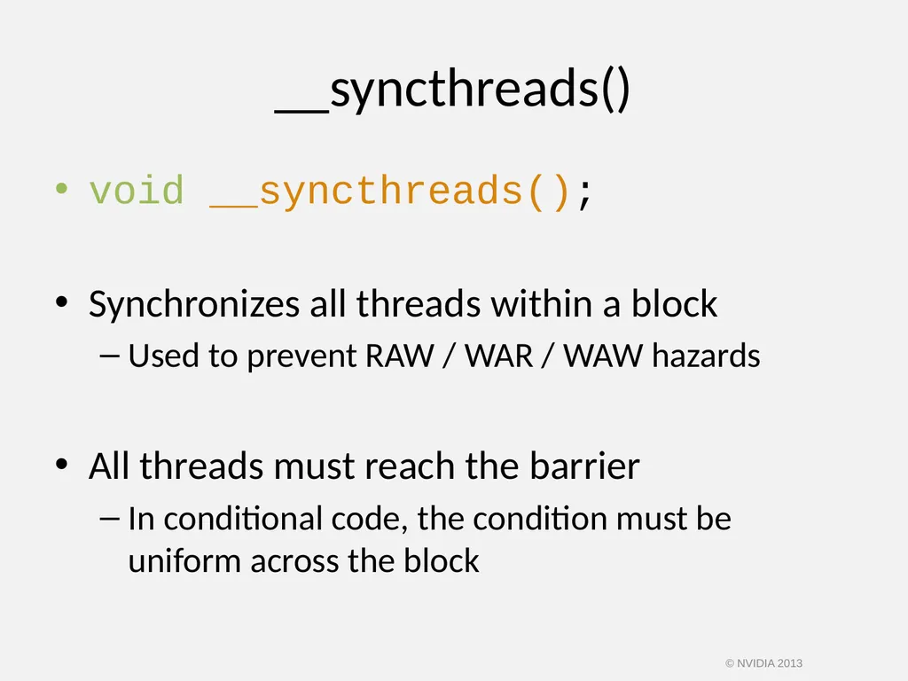 CUDA C/C++ BASICS NVIDIA Corporation © NVIDIA 2013 - slide 54 of 67