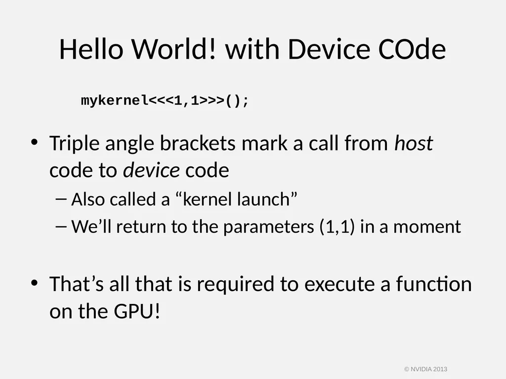 CUDA C/C++ BASICS NVIDIA Corporation © NVIDIA 2013 - slide 15 of 67