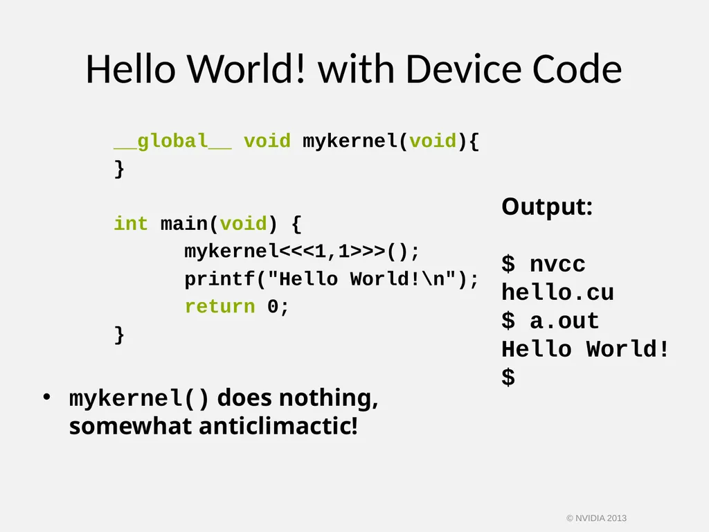CUDA C/C++ BASICS NVIDIA Corporation © NVIDIA 2013 - slide 16 of 67