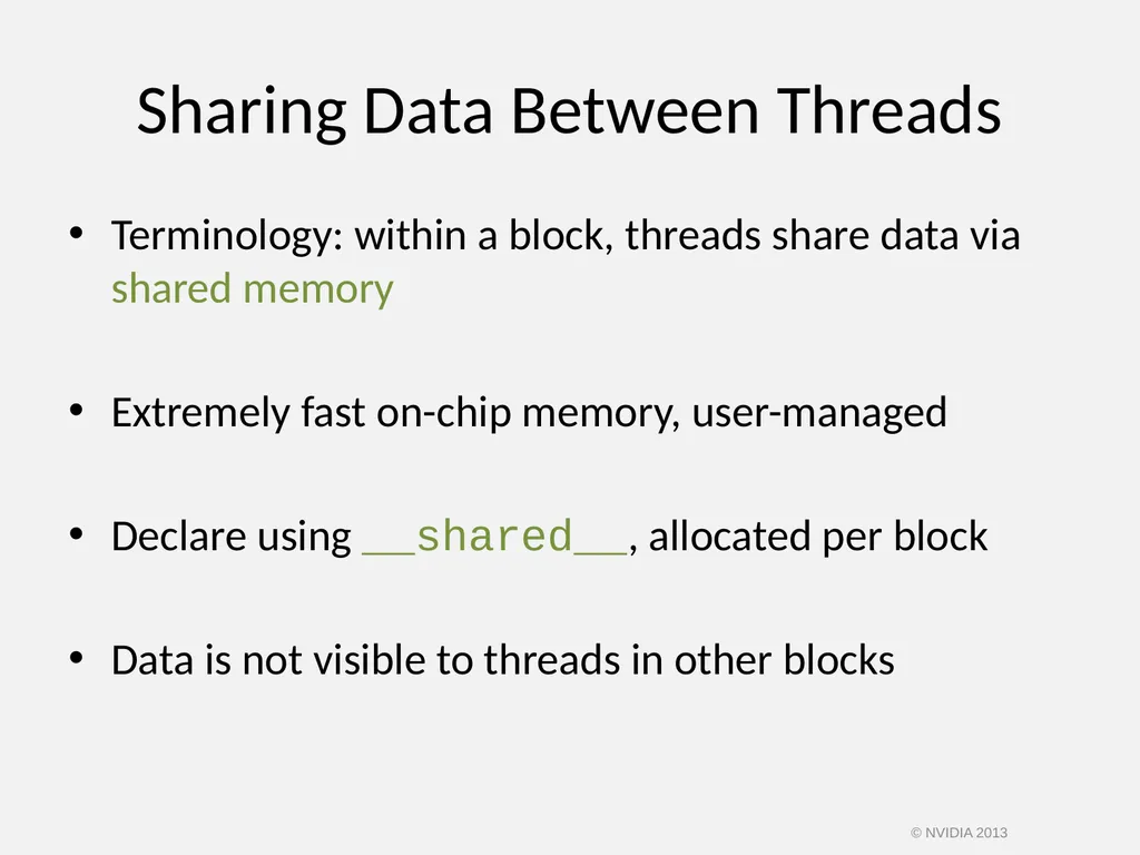 CUDA C/C++ BASICS NVIDIA Corporation © NVIDIA 2013 - slide 49 of 67