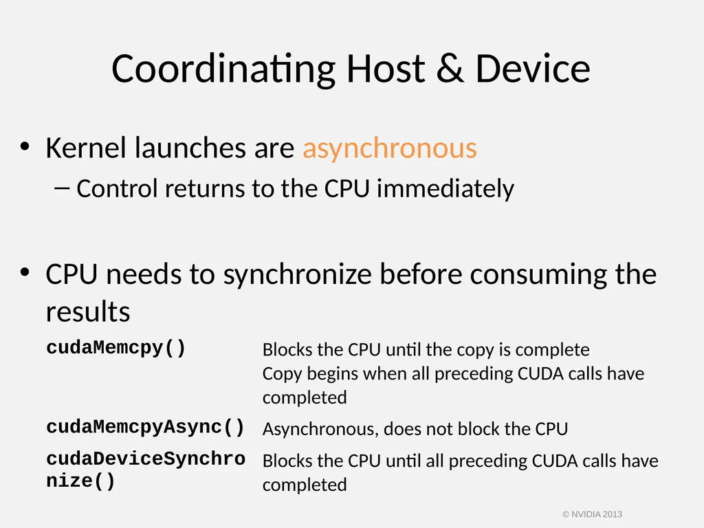 CUDA C/C++ BASICS NVIDIA Corporation © NVIDIA 2013 - slide 60 of 67