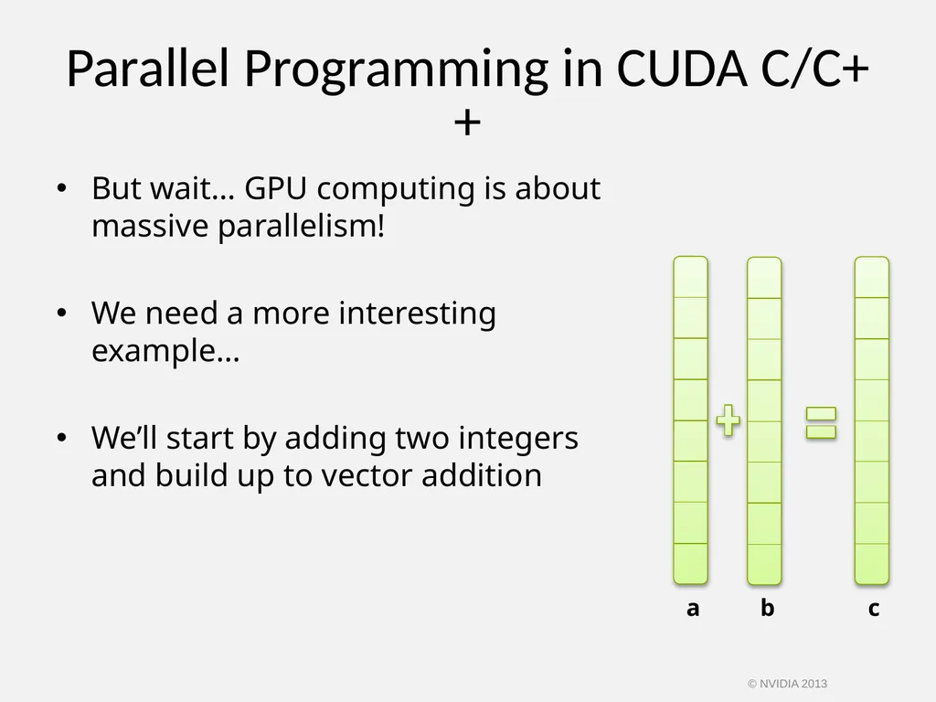 CUDA C/C++ BASICS NVIDIA Corporation © NVIDIA 2013 - slide 17 of 67