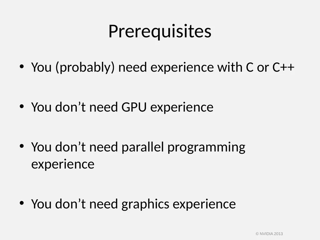 CUDA C/C++ BASICS NVIDIA Corporation © NVIDIA 2013 - slide 4 of 67