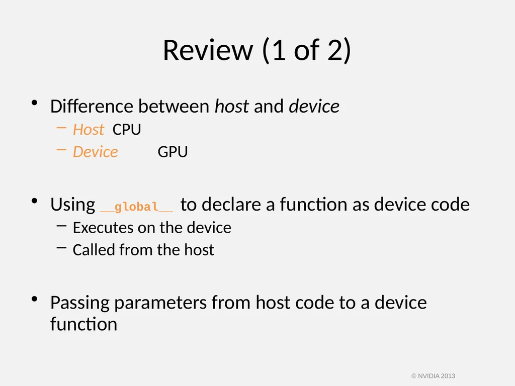 CUDA C/C++ BASICS NVIDIA Corporation © NVIDIA 2013 - slide 31 of 67