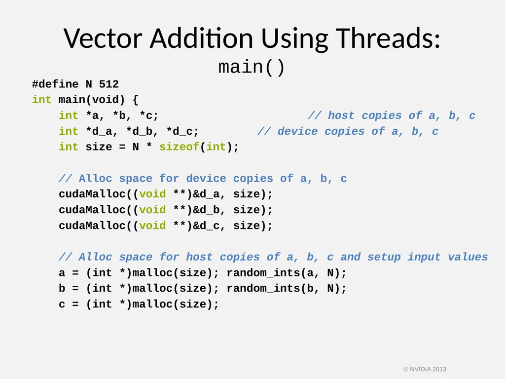 CUDA C/C++ BASICS NVIDIA Corporation © NVIDIA 2013 - slide 35 of 67