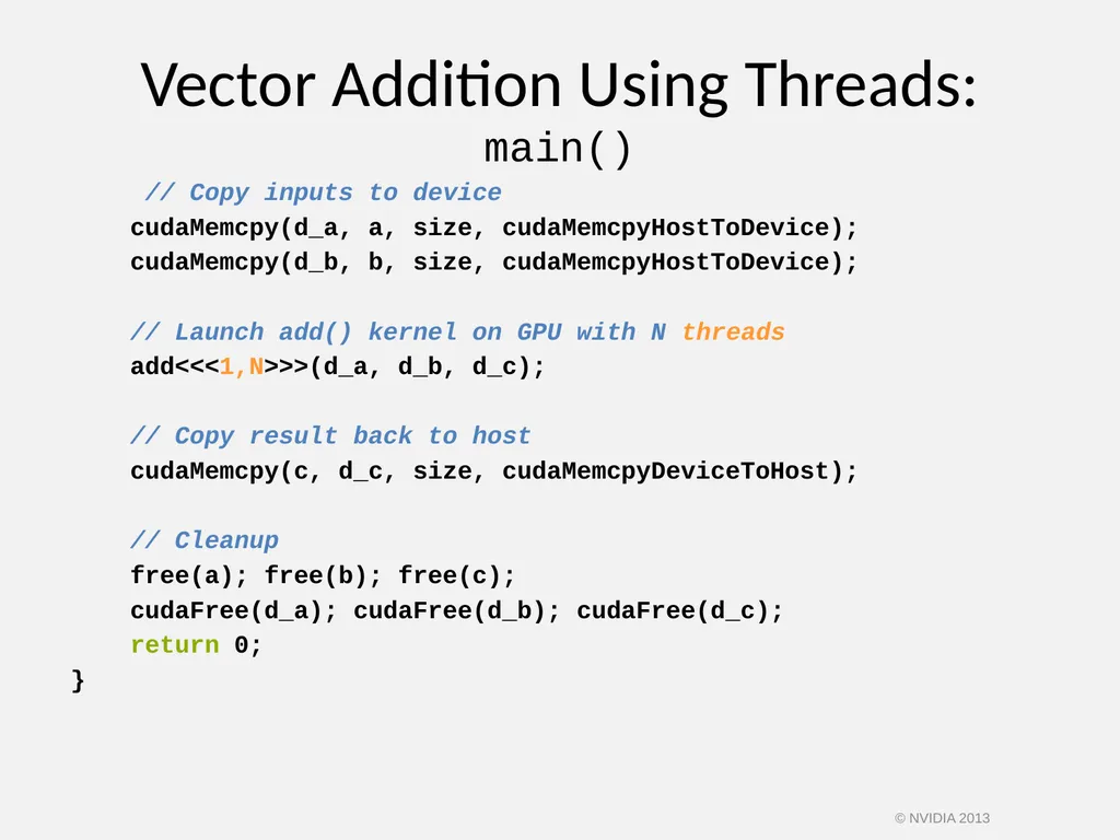 CUDA C/C++ BASICS NVIDIA Corporation © NVIDIA 2013 - slide 36 of 67