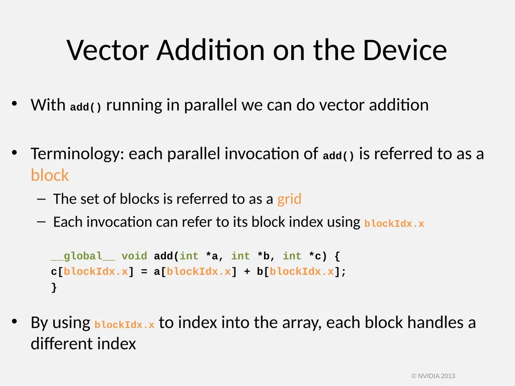 CUDA C/C++ BASICS NVIDIA Corporation © NVIDIA 2013 - slide 26 of 67