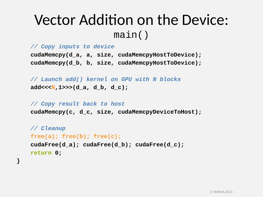 CUDA C/C++ BASICS NVIDIA Corporation © NVIDIA 2013 - slide 30 of 67