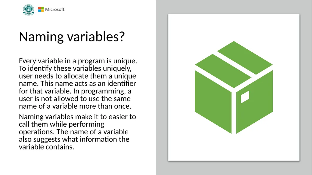 Introduction to Coding Grade VI Version 1.0 - slide 19 of 46