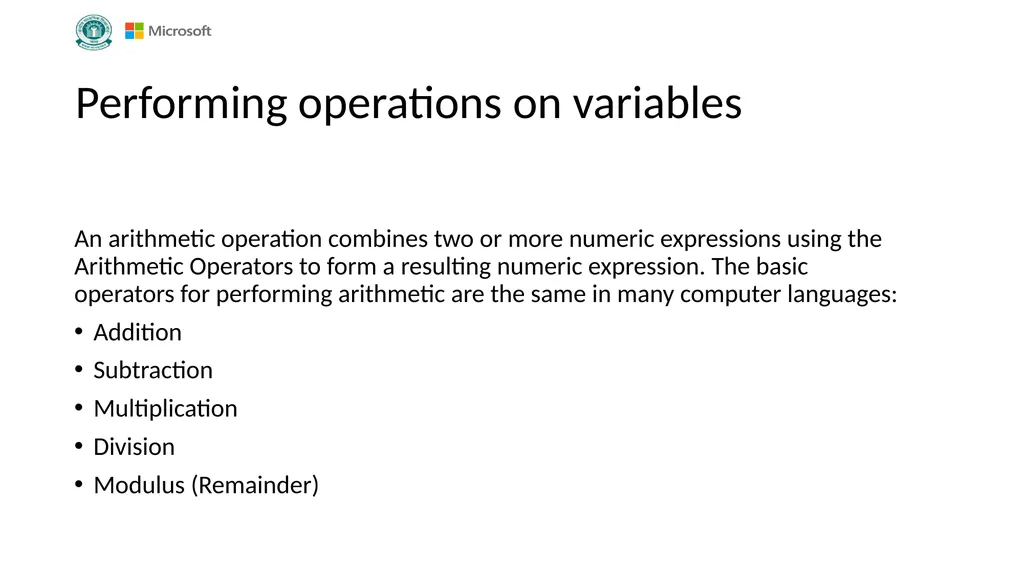 Introduction to Coding Grade VI Version 1.0 - slide 25 of 46