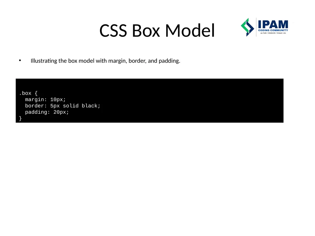Web Prog. Snippets IPAM Coding Community – Learn – - slide 5 of 22