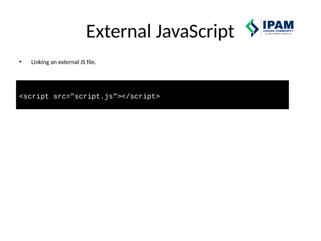 Web Prog. Snippets IPAM Coding Community – Learn – - slide 8 of 22