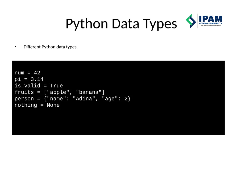 Web Prog. Snippets IPAM Coding Community – Learn – - slide 17 of 22