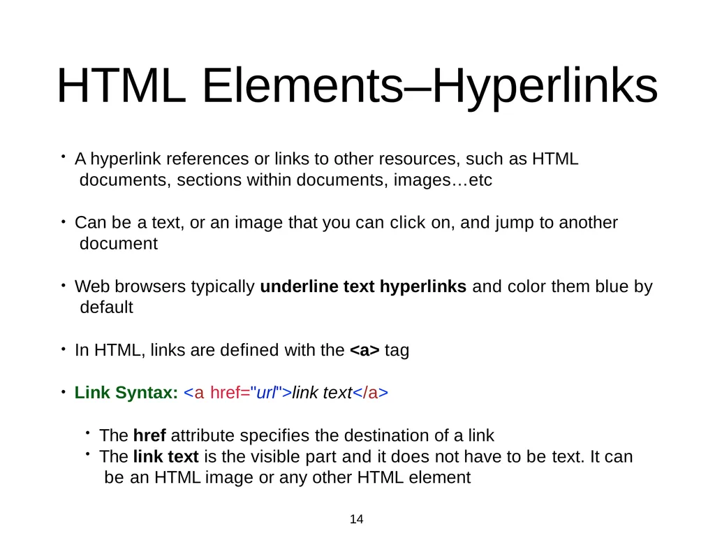 Introduction to Web Programming Lecture 2: - slide 14 of 27