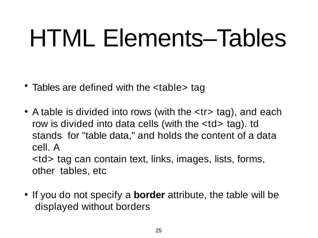 Introduction to Web Programming Lecture 2: - slide 25 of 27