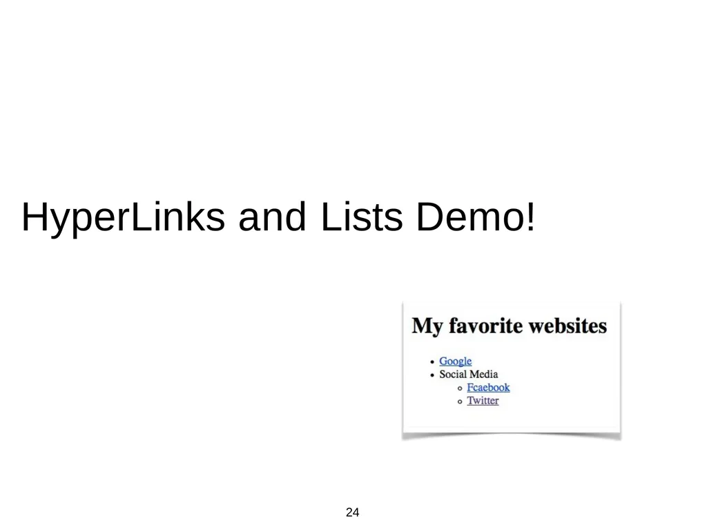 Introduction to Web Programming Lecture 2: - slide 24 of 27