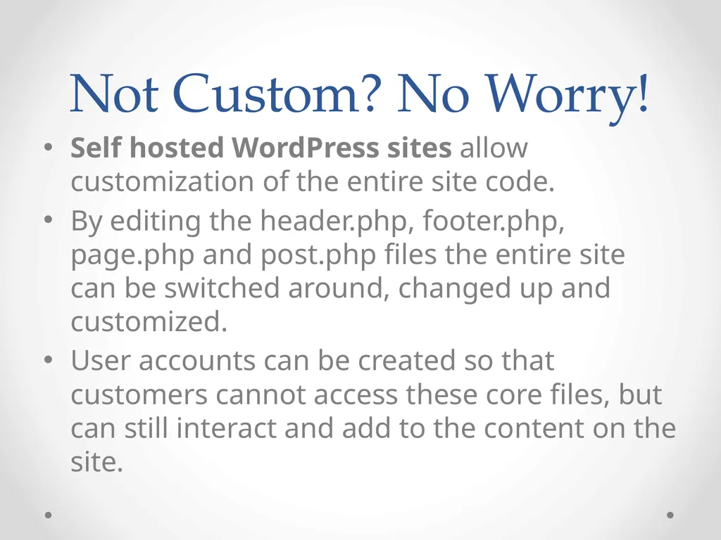 WordPress Web Development An introduction to small - slide 12 of 23