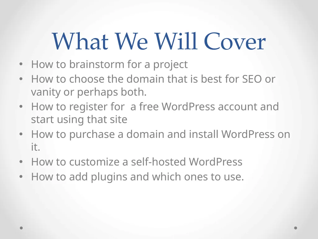 WordPress Web Development An introduction to small - slide 2 of 23
