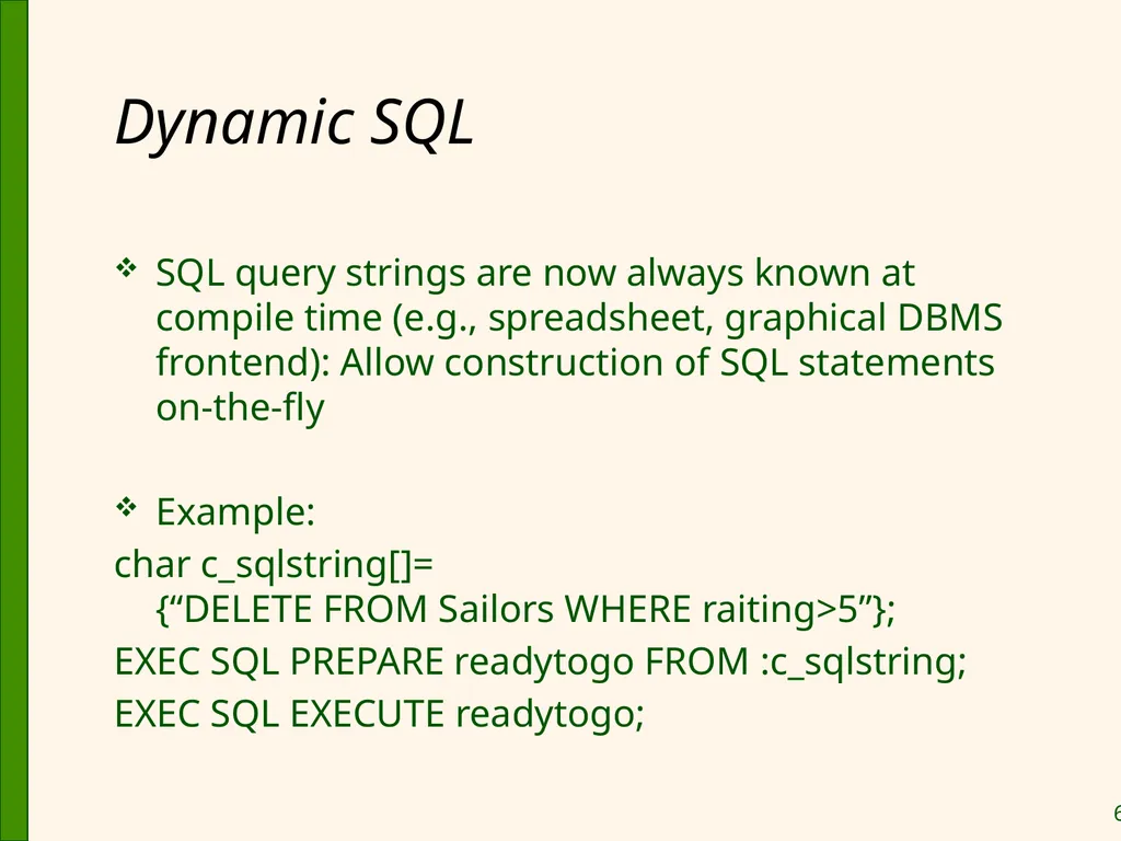 Database Application Development Chapter 6 Some - slide 63 of 75