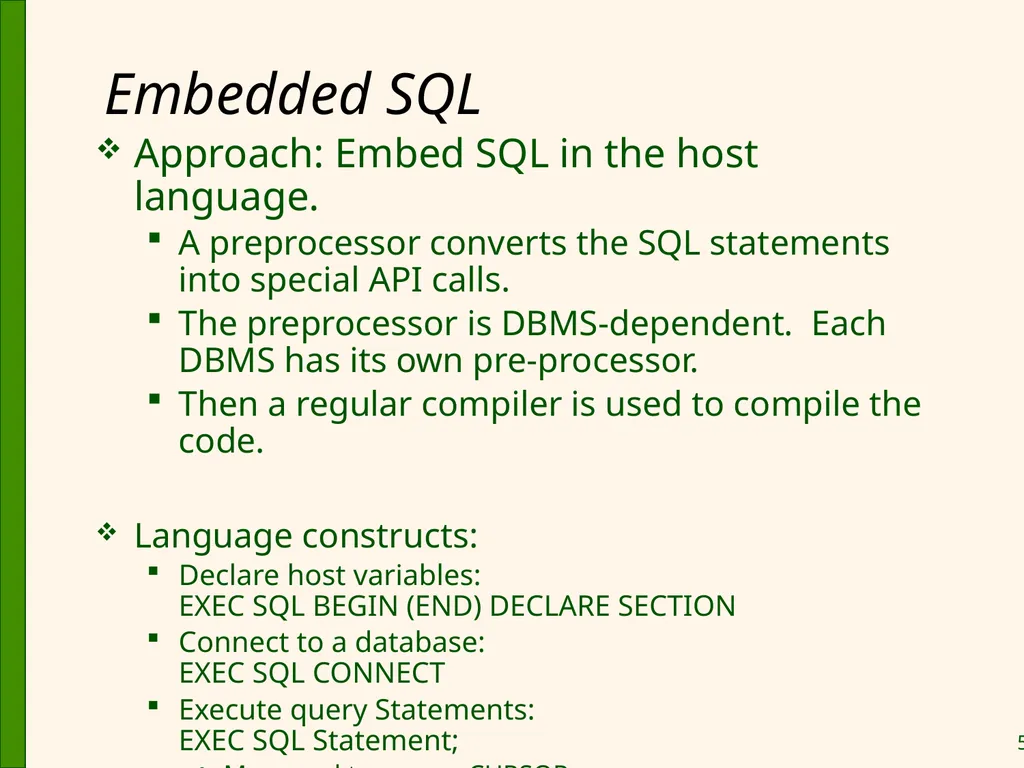 Database Application Development Chapter 6 Some - slide 55 of 75