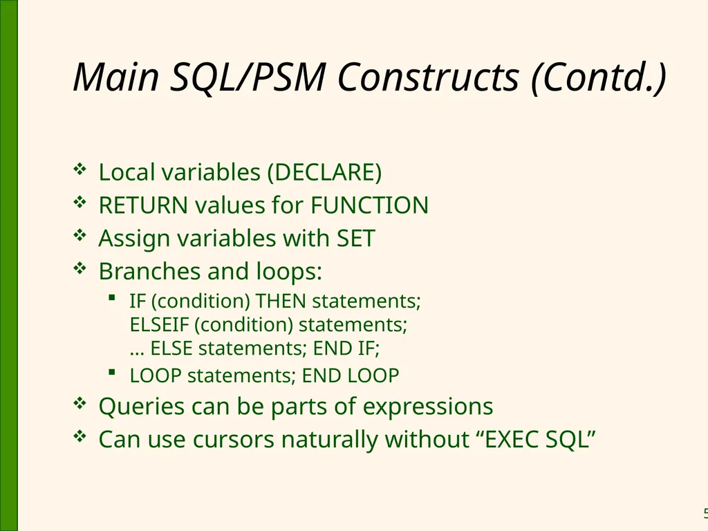 Database Application Development Chapter 6 Some - slide 50 of 75