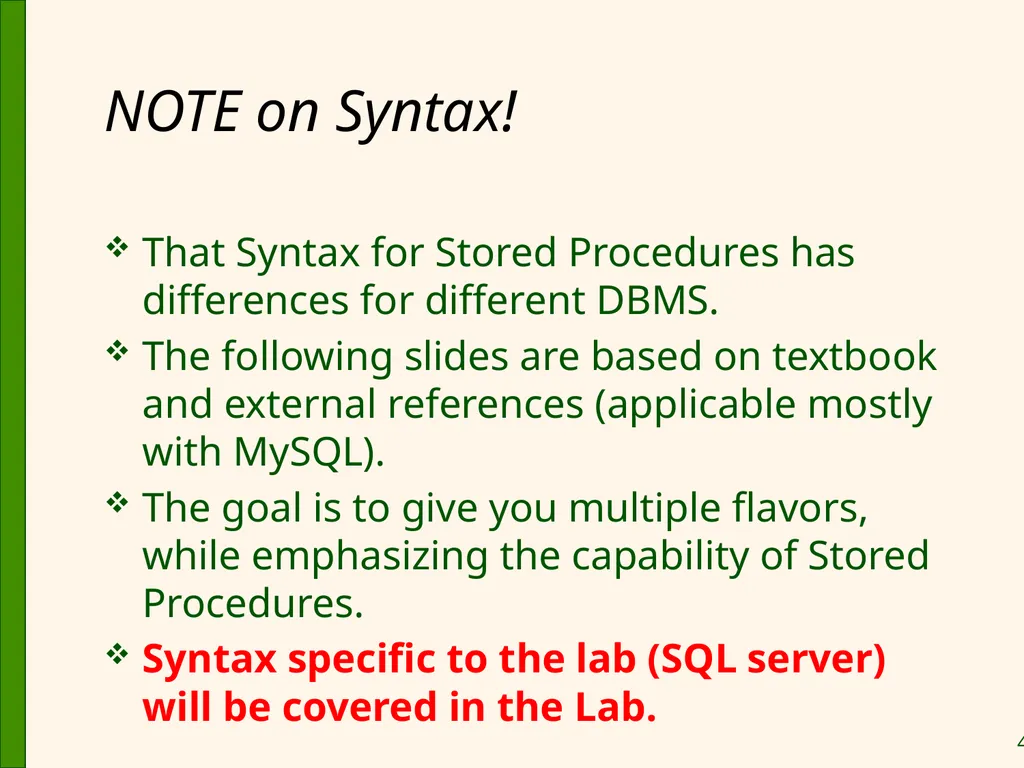 Database Application Development Chapter 6 Some - slide 43 of 75