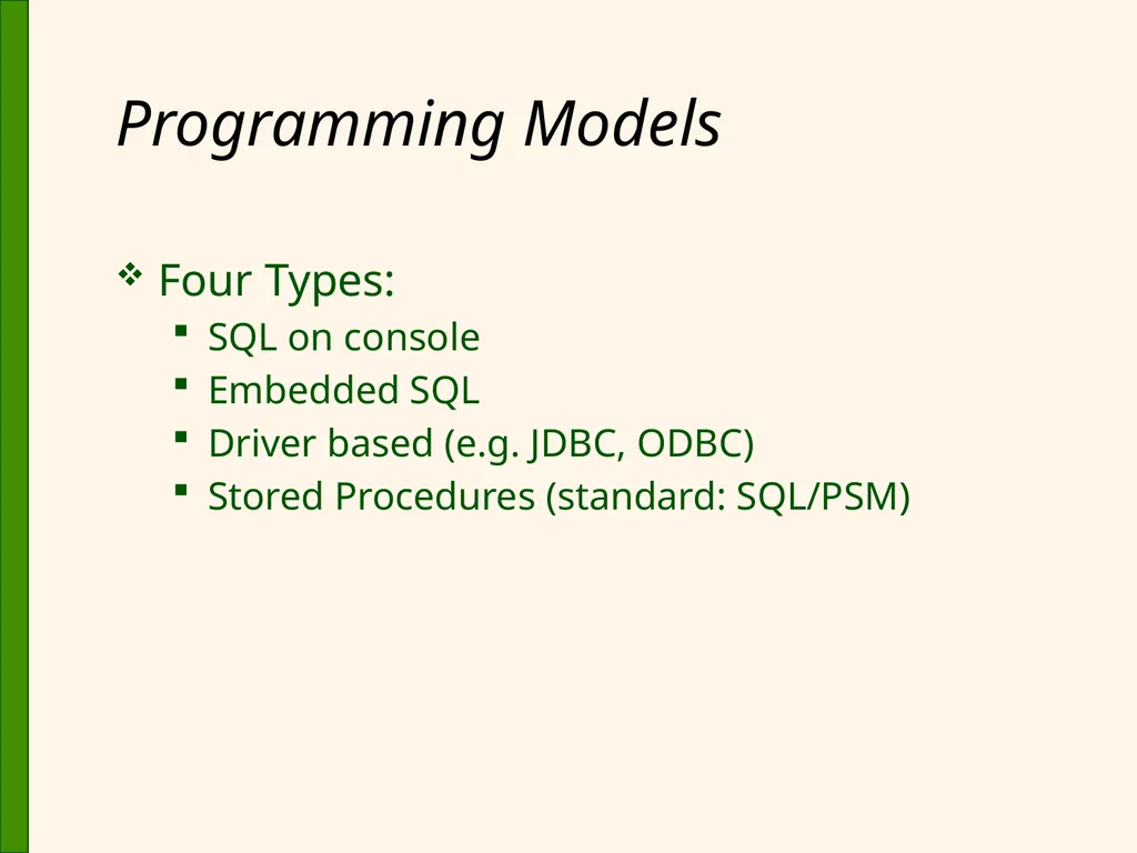 Database Application Development Chapter 6 Some - slide 5 of 75