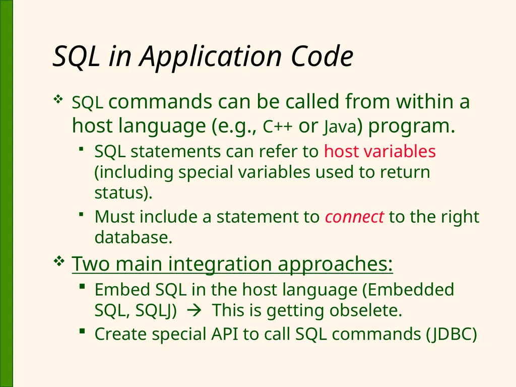 Database Application Development Chapter 6 Some - slide 7 of 75