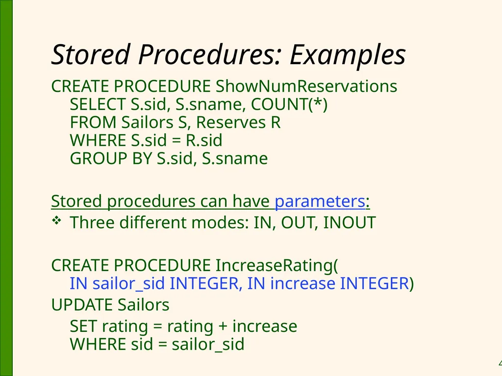 Database Application Development Chapter 6 Some - slide 44 of 75