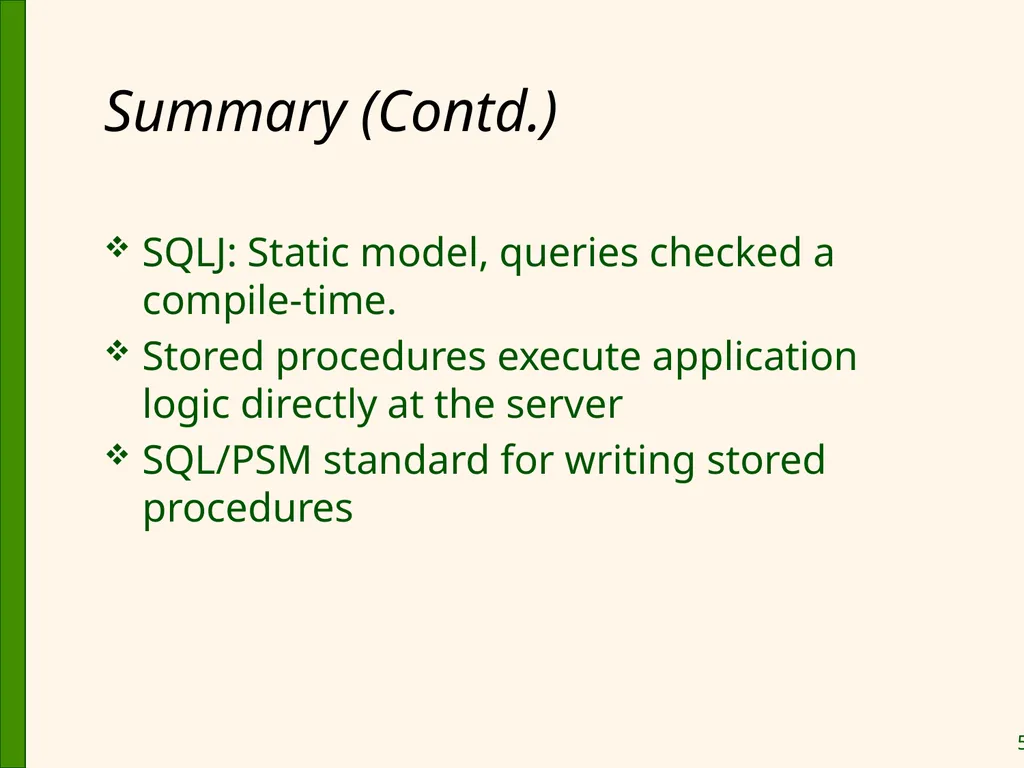 Database Application Development Chapter 6 Some - slide 52 of 75