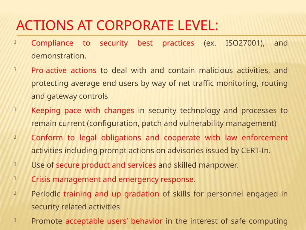 National Cyber Security Policy “For secure - slide 14 of 22