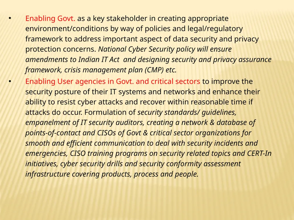 National Cyber Security Policy “For secure - slide 18 of 22