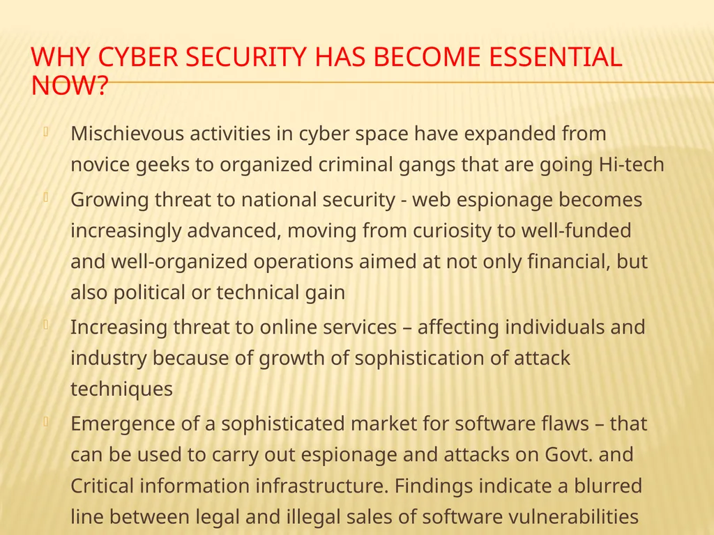 National Cyber Security Policy “For secure - slide 7 of 22