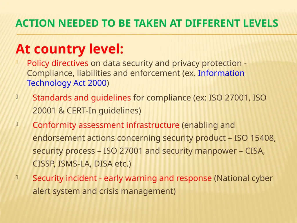 National Cyber Security Policy “For secure - slide 11 of 22