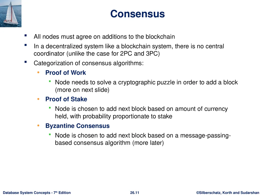 Chapter 26: Blockchain Databases Outline Overview - slide 11 of 21