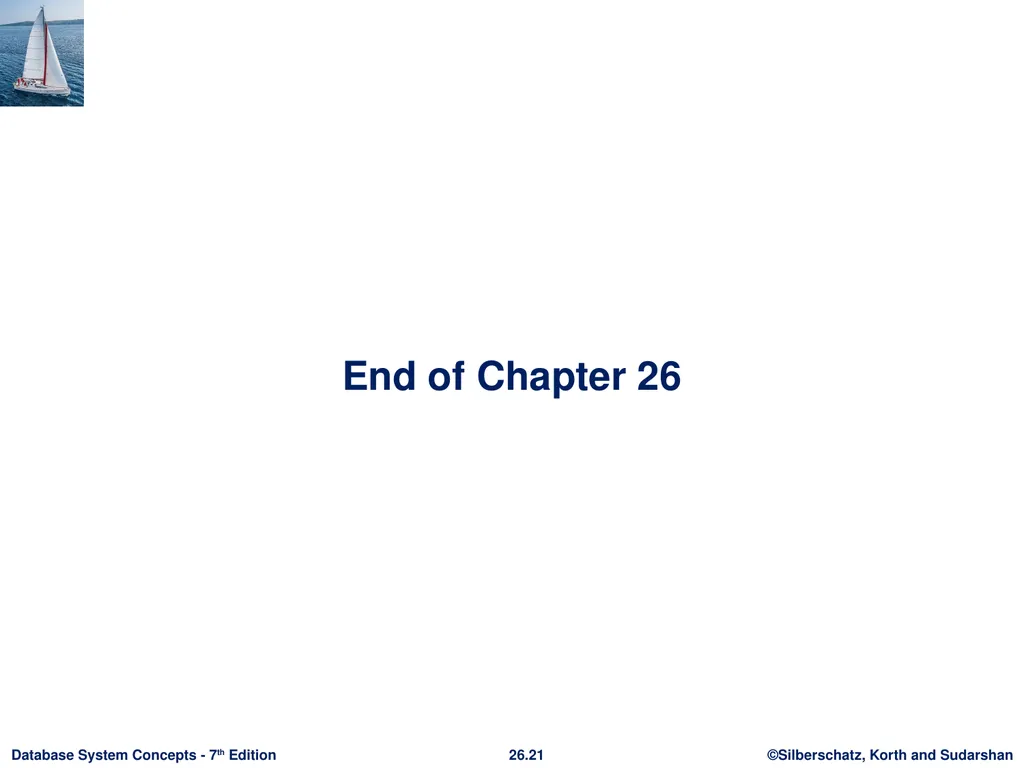 Chapter 26: Blockchain Databases Outline Overview - slide 21 of 21