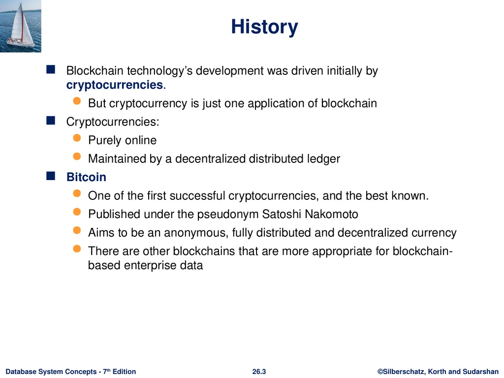 Chapter 26: Blockchain Databases Outline Overview - slide 3 of 21