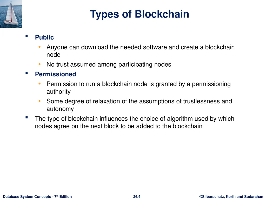 Chapter 26: Blockchain Databases Outline Overview - slide 4 of 21