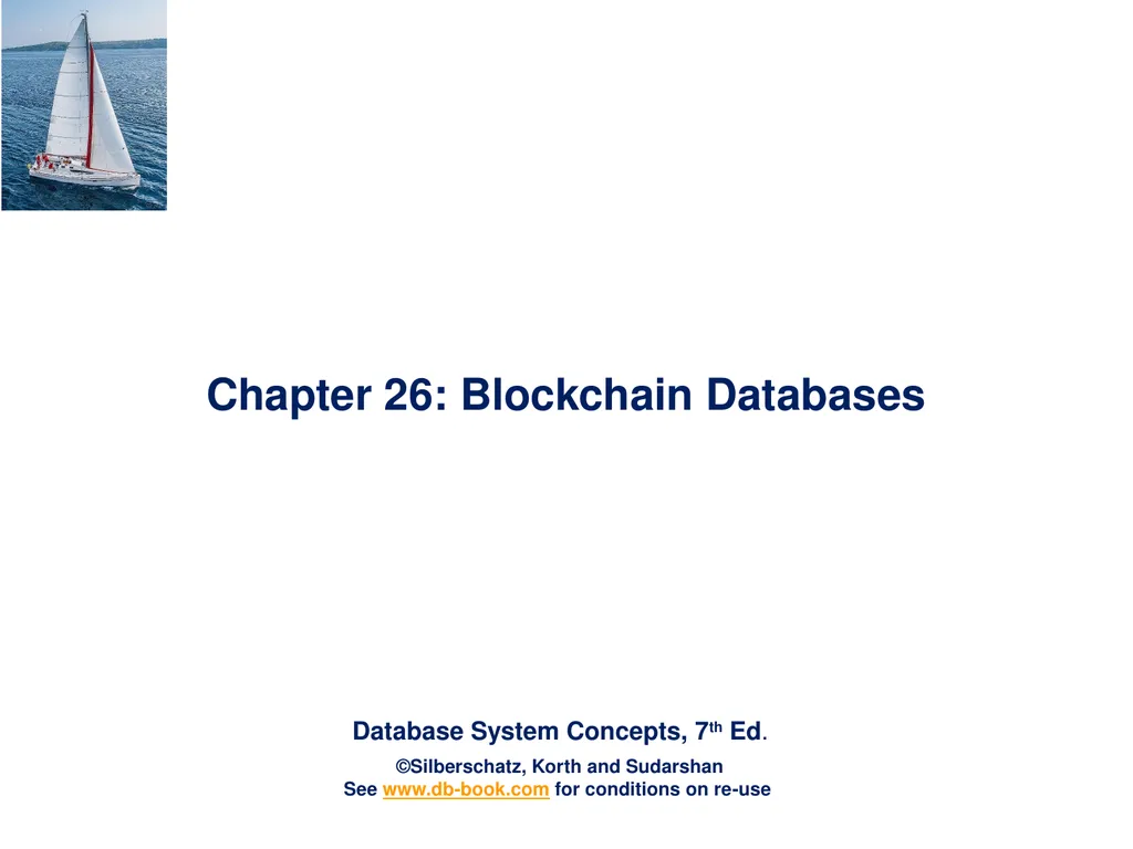 Chapter 26: Blockchain Databases Outline Overview