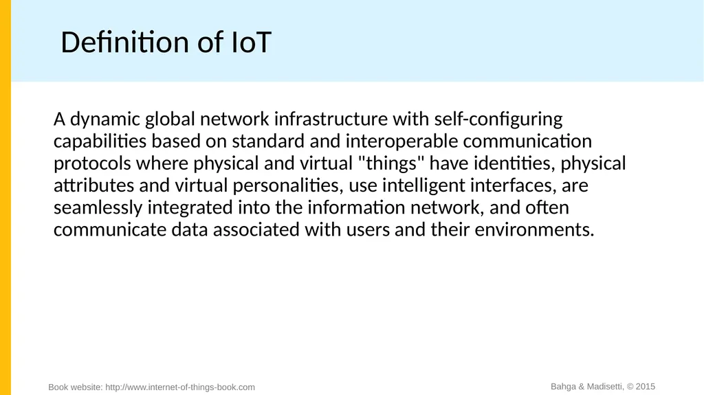 Chapter 1 Introduction to IoT Bahga & Madisetti, © - slide 3 of 22