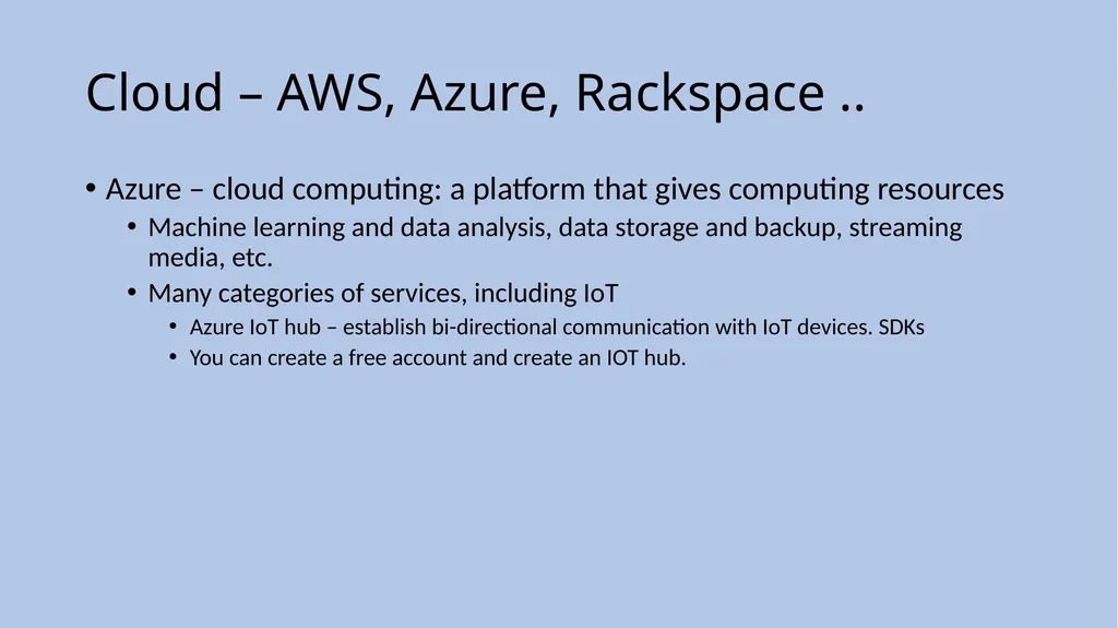 INTERNET OF THINGS (IoT) Dr. John P. Abraham - slide 20 of 22