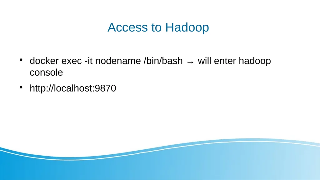 Big Data and Distributed Processing Hadoop - HDFS - slide 20 of 24