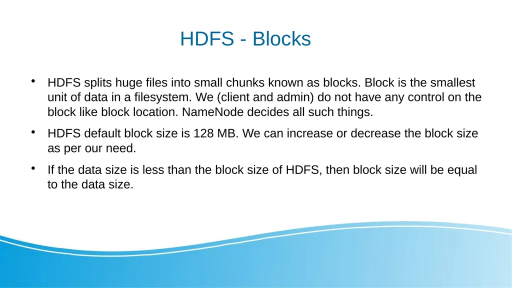 Big Data and Distributed Processing Hadoop - HDFS - slide 10 of 24