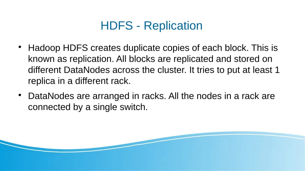 Big Data and Distributed Processing Hadoop - HDFS - slide 11 of 24