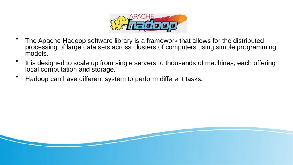 Big Data and Distributed Processing Hadoop - HDFS - slide 4 of 24