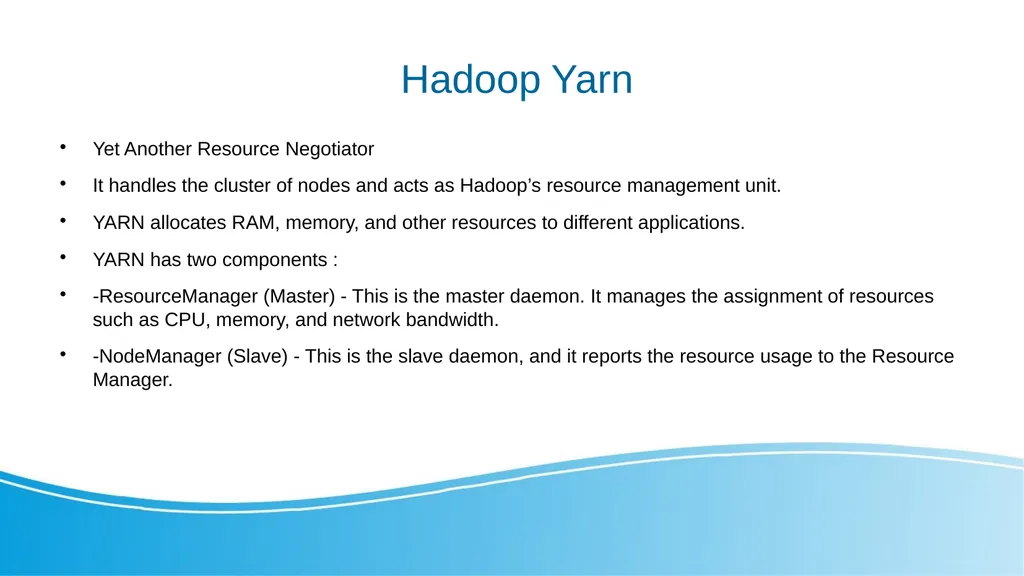 Big Data and Distributed Processing Hadoop - HDFS - slide 7 of 24