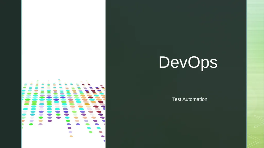 DevOps Test Automation Waterfall Development - slide 1 of 16