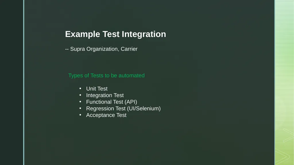 DevOps Test Automation Waterfall Development - slide 9 of 16